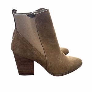 Blondo Boho Western Waterproof Brown Suede Ankle Boots